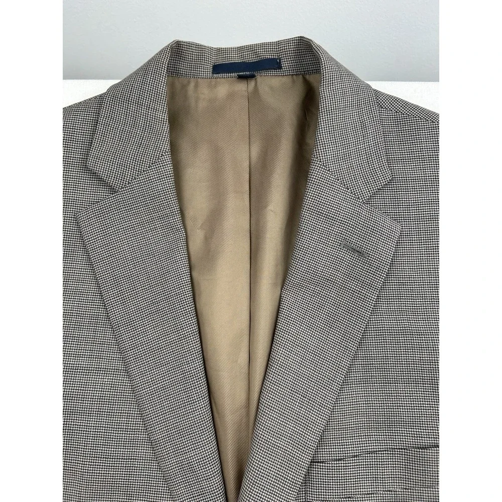 JOS A BANK‎ 1905 Sport Coat Jacket Blazer 40R Wool Black White Houndstooth